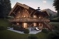 Chalet Style House (Generative AI)