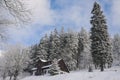 Chalet in winter, Bohemia