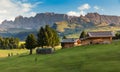 Chalets at Seiser Alm, South Tyrol, Italy Royalty Free Stock Photo