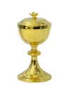 Chalice Eucharist on white background