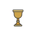 Chalice filled outline icon Royalty Free Stock Photo