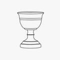 Chalice flat black outline design icon Royalty Free Stock Photo