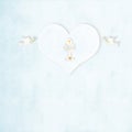 Chalice heart and doves First communion card