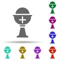 Chalice in multi color style icon. Simple glyph, flat vector of world religiosity icons for ui and ux, website or mobile Royalty Free Stock Photo