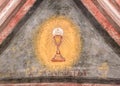 Chalice painted on the wall Royalty Free Stock Photo