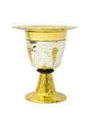 Chalice with plate on white background