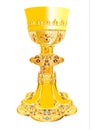 Chalice used by Christian priest during the mass.