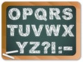 Chalk Alphabet on Blackboard