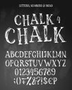 Chalk english alphabet Royalty Free Stock Photo