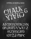 Chalk english alphabet Royalty Free Stock Photo