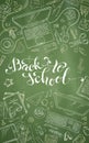 Chalk Back to School Background. Royalty Free Stock Photo