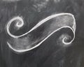 Chalk black empty blackboard Royalty Free Stock Photo