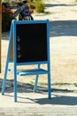 Chalk board easel for menu Royalty Free Stock Photo