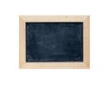 Chalk board in wooden frame isolated on white background Royalty Free Stock Photo