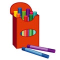 Chalk, Box Of  Multi-color Chalk Sticks