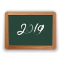 2019 Chalk Calligraphy on Green Chalkboard