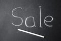Chalk and chalk board sale title Royalty Free Stock Photo
