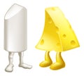 Chalk and cheese characters Royalty Free Stock Photo