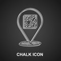 Chalk Cheese icon isolated on black background. Vector Royalty Free Stock Photo