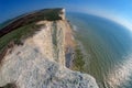 The chalk cliff at Beachy Head, Eastbourne, England