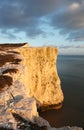 Chalk cliff hill seaside seven sisters england Royalty Free Stock Photo