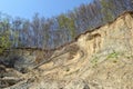 Chalk cliff rock erosion on Rugen Isle Germany Royalty Free Stock Photo