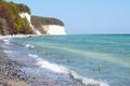 Chalk cliff rocks of Rugen isle at Sassnitz (Germany) Royalty Free Stock Photo