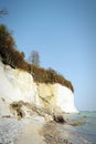 Chalk cliff rocks of Rugen isle at Sassnitz (Germany) Royalty Free Stock Photo