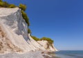 Chalk cliff on the Rugen Island, Germany. Royalty Free Stock Photo