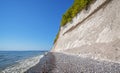 Chalk cliff on the Rugen Island, Germany. Royalty Free Stock Photo