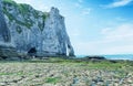 Chalk cliffs at Cote d'Albatre. Etretat, France