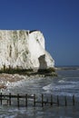 Chalk cliffs sussex coast england