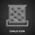 Chalk Climbing wall icon isolated on black background. Vector