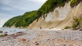 Chalk coast on Ruegen island in Germany near baltic sea