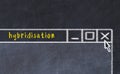 Chalk drawig of browser window with inscription hybridisation Royalty Free Stock Photo