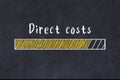 Chalk drawing of loading progress bar with inscription direct costs