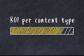 Chalk drawing of loading progress bar with inscription roi per content type