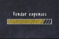 Chalk drawing of loading progress bar with inscription vendor expenses