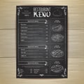 Chalk drawing restaurant menu design