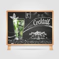 Chalk drawings. cocktail