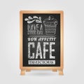 Chalk drawings. Retro typography Royalty Free Stock Photo