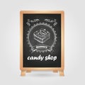 Chalk drawings. Retro typography Royalty Free Stock Photo
