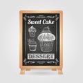 Chalk drawings. Retro typography Royalty Free Stock Photo