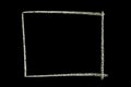 Chalk drawn rectangle on blackboard