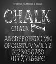 Chalk english alphabet Royalty Free Stock Photo