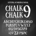 Chalk english alphabet Royalty Free Stock Photo