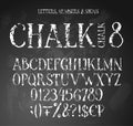 Chalk english alphabet Royalty Free Stock Photo