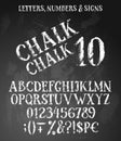 Chalk english alphabet Royalty Free Stock Photo