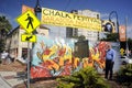 Chalk festival welcome sign