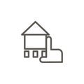 Chalk, hand, house vector icon. Simple element illustration from UI concept. Chalk, hand, house vector icon. Real estate concept